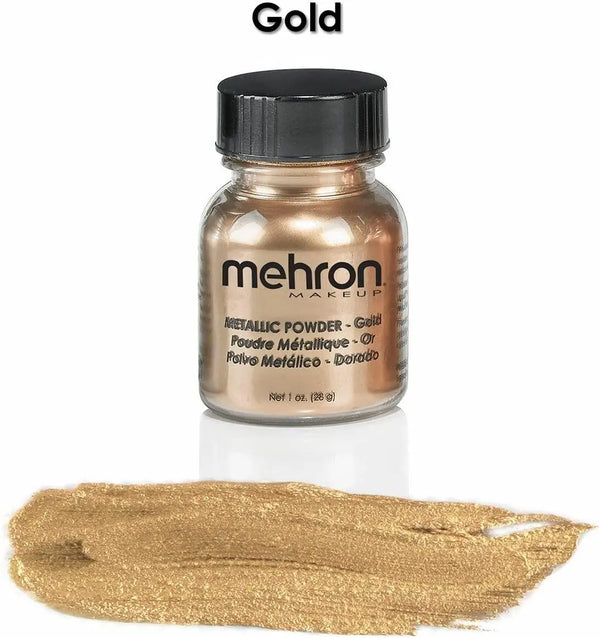 Mehron Makeup Metallic Powder - Gold - DOKAN