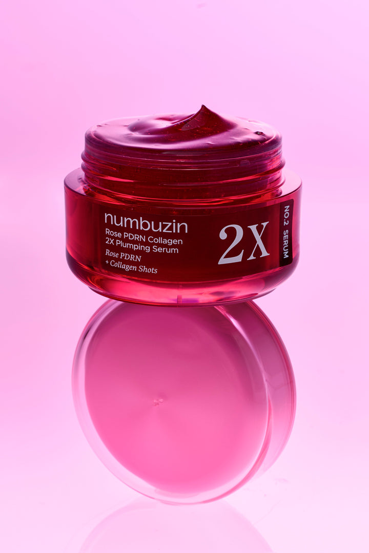 Numbuzin No.2 Rose PDRN Collagen 2X Plumping Serum + Collagen Shot 30ml Glam Secret