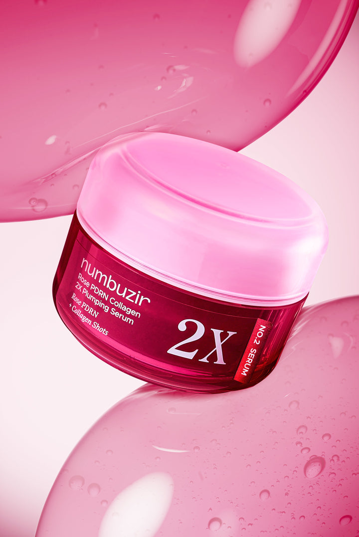 Numbuzin No.2 Rose PDRN Collagen 2X Plumping Serum + Collagen Shot 30ml Glam Secret