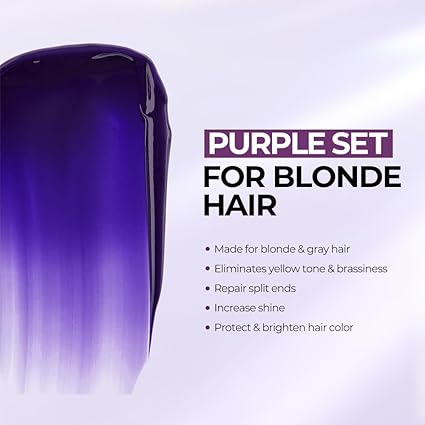 DOKAN KARSEELL Purple Mask and Shampoo for Blonde SET Karseell