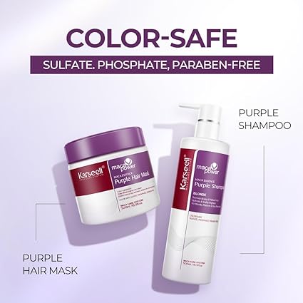 DOKAN KARSEELL Purple Mask and Shampoo for Blonde SET Karseell