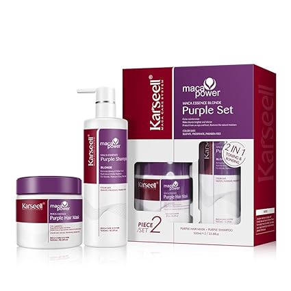 DOKAN KARSEELL Purple Mask and Shampoo for Blonde SET Karseell