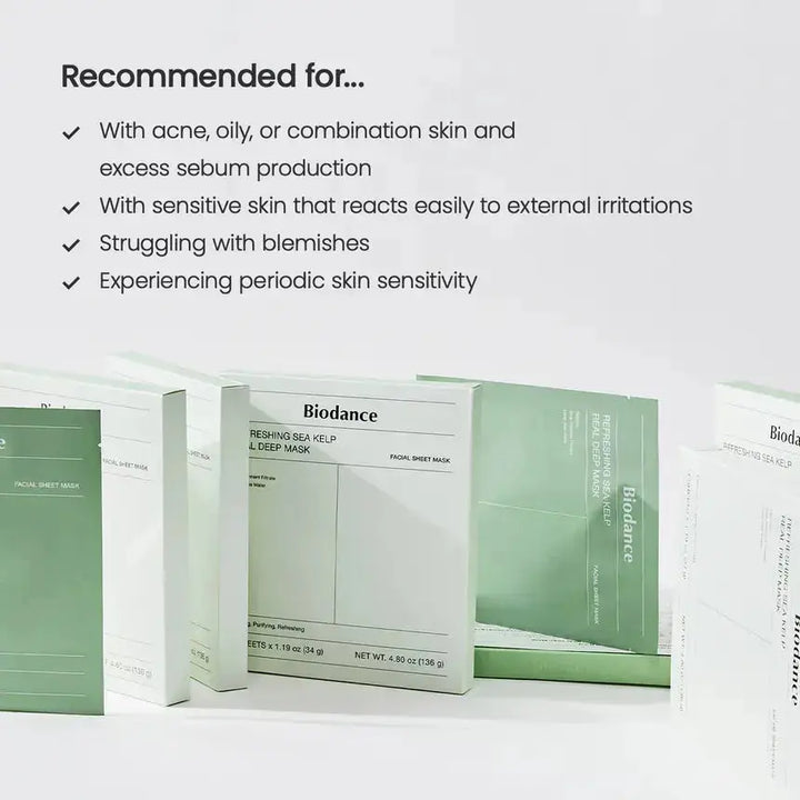 BIODANCE Refreshing Sea Kelp Real Deep Mask Set + Sea Kelp Gel Toner Pads Medicube JOLIE'S