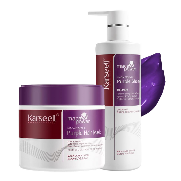 DOKAN KARSEELL Purple Mask and Shampoo for Blonde SET Karseell