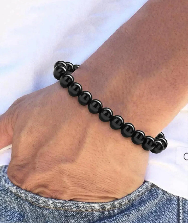 Black Onyx Natural Stone Handmade Bracelet - DOKAN