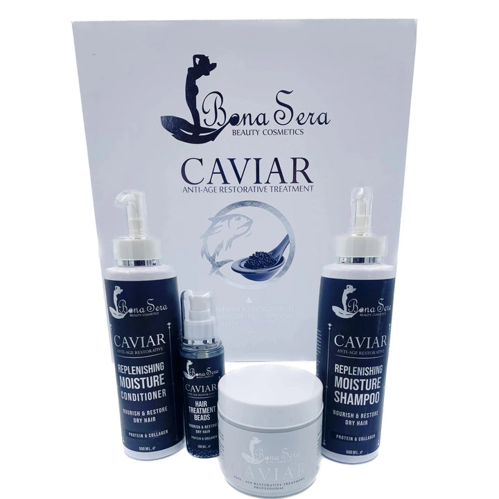 Bona Sera Caviar Anti Age Restorative Treatment Professional Hair care Kit protein & collagen for dry hair - DOKAN