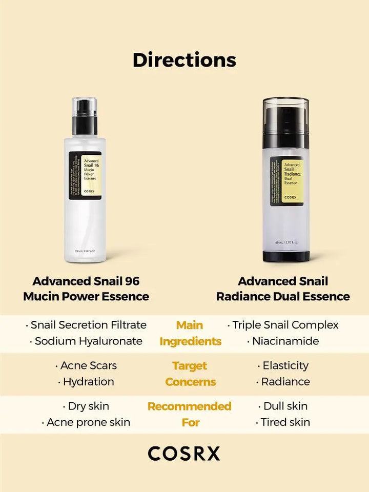 DOKAN COSRX Advanced Snail Radiance Dual Essence 80 ml COSRX