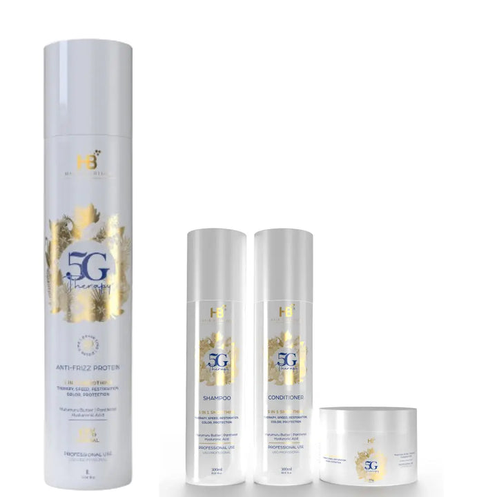 DOKAN HB HAIR SOLUTION 5G Therapy Anti Frizz Protein 5 in 1 Smoothing System HB