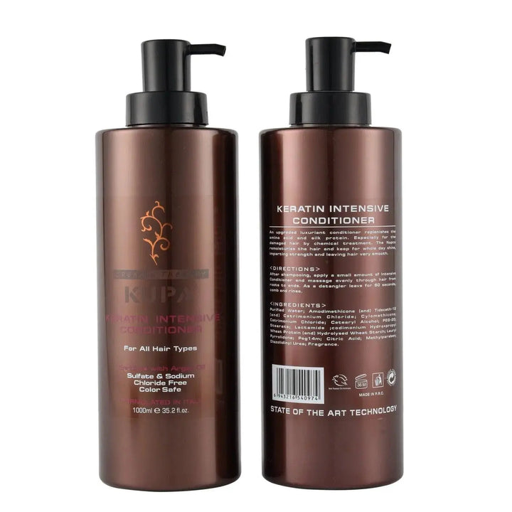 KUPA Keratin Moisture Repair Shampoo , Intensive conditioner & Extra Volume Shampoo Enriched with Argan Oil 1000 ML - DOKAN