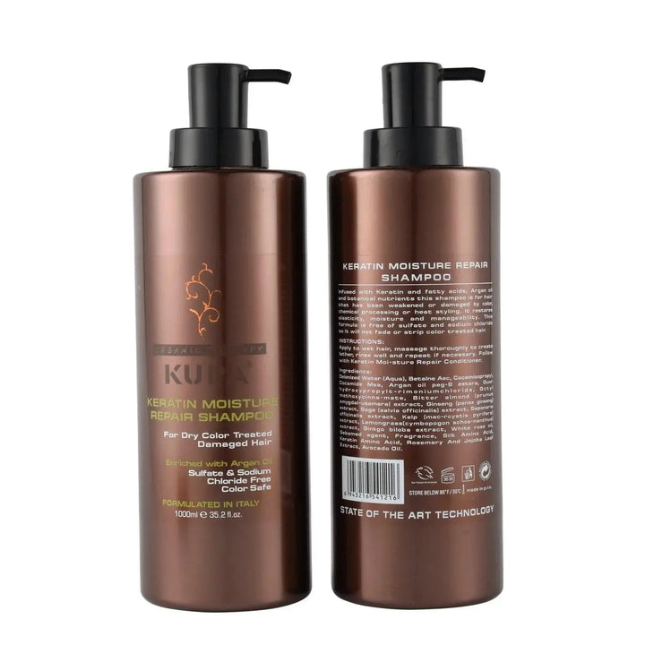 KUPA Keratin Moisture Repair Shampoo , Intensive conditioner & Extra Volume Shampoo Enriched with Argan Oil 1000 ML - DOKAN