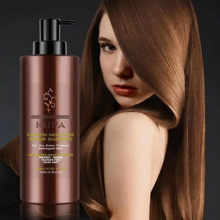 KUPA Keratin Moisture Repair Shampoo , Intensive conditioner & Extra Volume Shampoo Enriched with Argan Oil 1000 ML - DOKAN