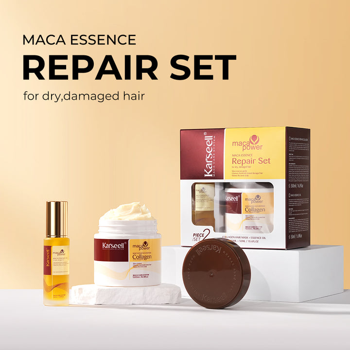 DOKAN KARSEELL Maca Essence Power Collagen Hair Mask 500 ML & Argan Oil 50 ML Repair Set KARSEELL