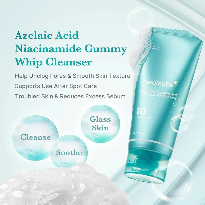 MEDICUBE Azelaic Acid + Niacinamide Deep Clean Foam Cleanser 120 gm Medicube JOLIE'S
