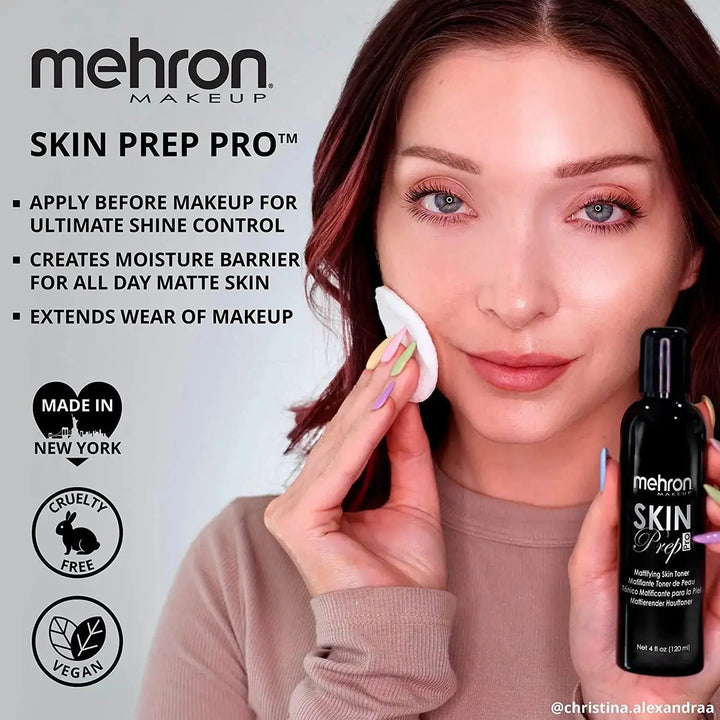 Mehron Makeup Skin Prep Pro Mattifying Skin Toner Long Lasting Spray 120 ML - DOKAN