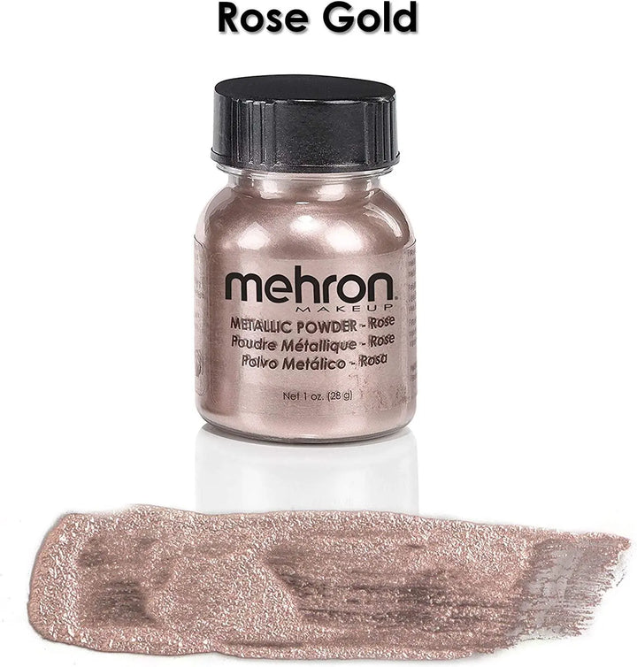 Mehron metallic powder 4 colors & mixing liquid set - DOKAN