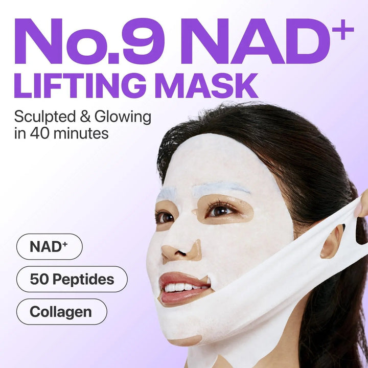 NUMBUZIN No.9 NAD+ BIO Lifting-sil Full Face Mask (4 Sheets + Lifting Band) numbuzin JOLIE'S