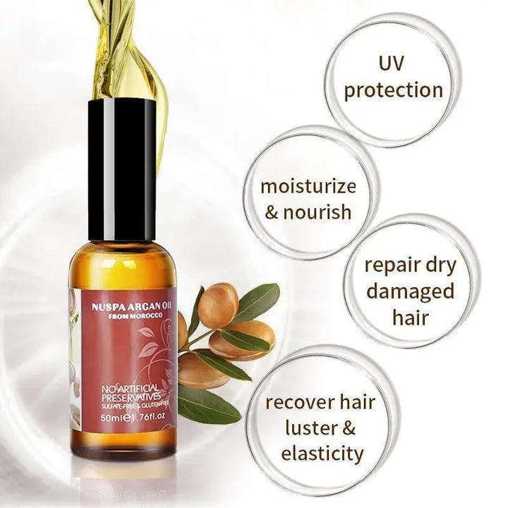 NUSPA Argan Oil Hair Oil Serum Hair Treatment - DOKAN