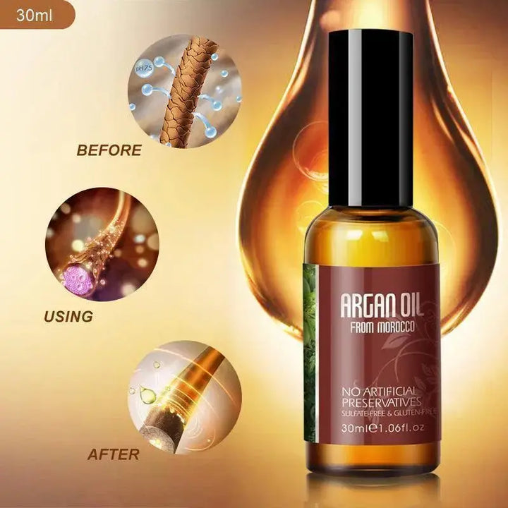 NUSPA Argan Oil Hair Oil Serum Hair Treatment - DOKAN