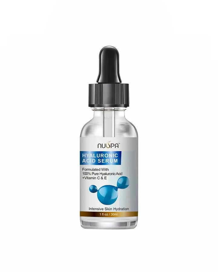 Nuspa 100% Pure Hyaluronic Acid Serum for Face Neck Body with Vitamin C Vitamin E for Skincare Hydrate, Moisturize, Plump Skin, Reduce Wrinkles, Anti Aging Serum - DOKAN