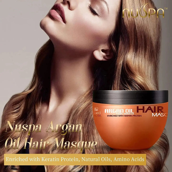 Nuspa Argan Oil Hair Mask Deep Conditioner Sulfate Free 250 ML - DOKAN