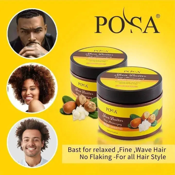 POSA Instant Control Edge Control,Hair Wax, 48 hours Lasting Natural Tea Tree Oil Deep Moisturizing EdgeTamer, Shine Smooth Hair Styling Gel with Shea Butter,Jojoba Oil 120 ML - DOKAN