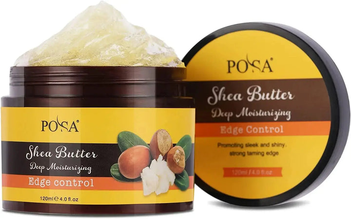 POSA Instant Control Edge Control,Hair Wax, 48 hours Lasting Natural Tea Tree Oil Deep Moisturizing EdgeTamer, Shine Smooth Hair Styling Gel with Shea Butter,Jojoba Oil 120 ML - DOKAN