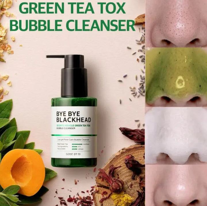 DOKAN SOME BY MI Bye Bye Blackhead 30 Days Miracle Green Tea Tox Bubble Cleanser 120 g SOME BY MI