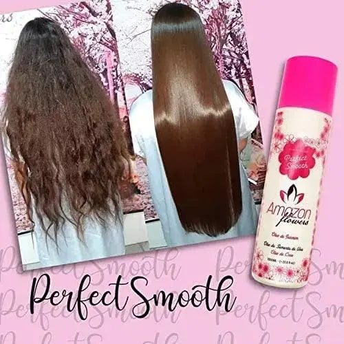 Amazon Flowers Perfect Smooth Brazilian Organic Hair Protein Straightener 1000 ML - DOKAN