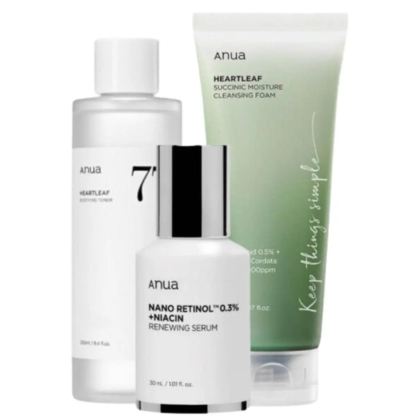 DOKAN ANUA Renewing Serum & Toner & Cleansing Foam Set Anua