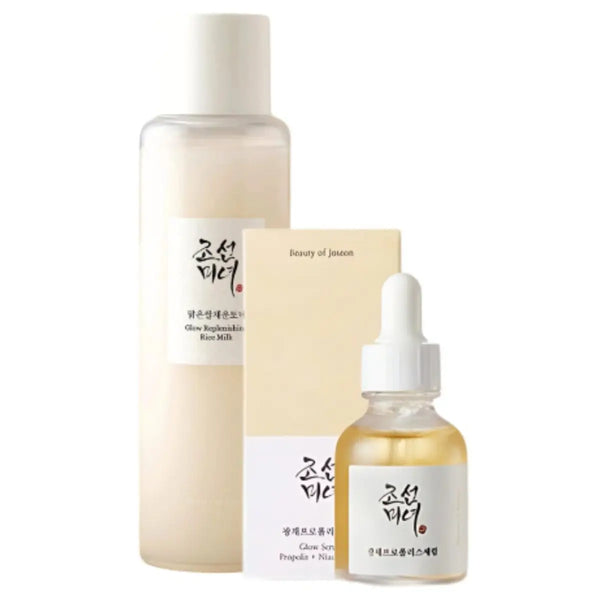 DOKAN BEAUTY OF JOSEON Glow Replenishing Rice Milk Glow & Glow Serum Propolis + Niacinamide Set BEAUTY OF JOSEON