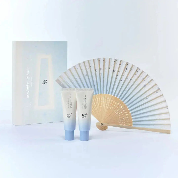 Beauty of Joseon Relief Sun Aqua-fresh Rice+B5 (SPF50+ PA++++) Special Edition Set (50ml+50ml+fan) Beauty of Joseon JOLIE'S