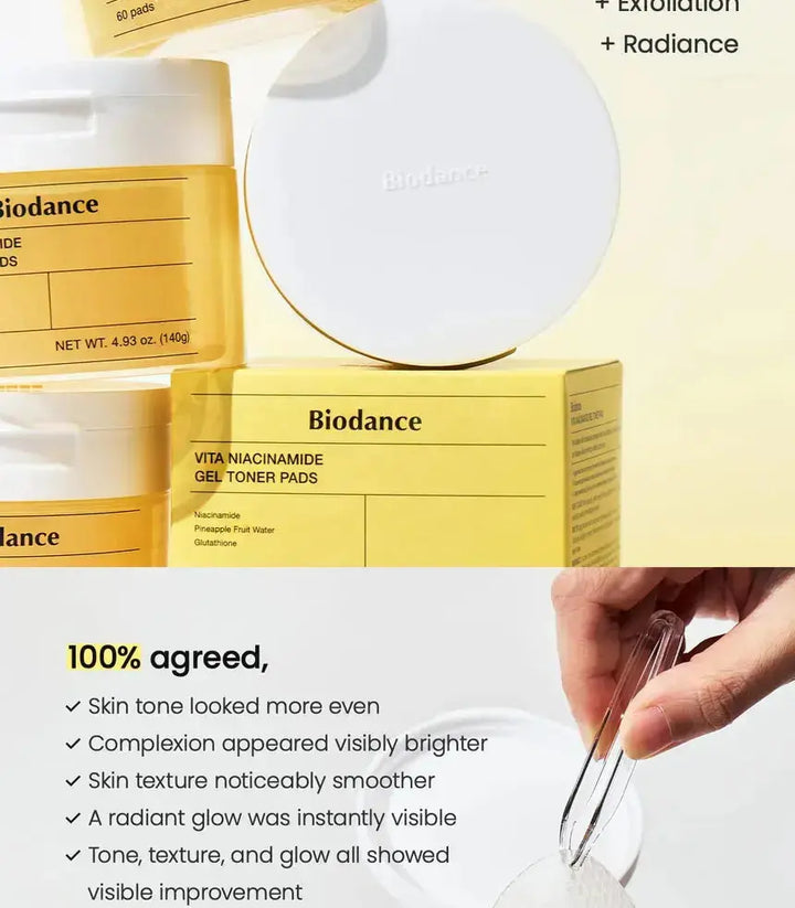 BIODANCE Vita Niacinamide Gel Toner Pads ( 60 pads ) Medicube JOLIE'S