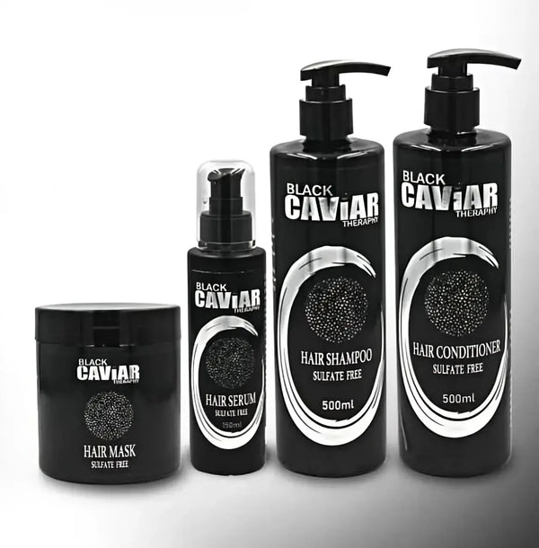 DOKAN BLACK CAVIAR THERAPY Sulfate Free Hair Care Kit 4 Pcs BLACK CAVIAR