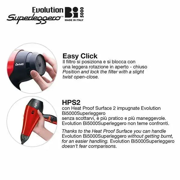 CERIOTTI Evolution Bi5000 Brushless Superleggero Hair Dryer - DOKAN