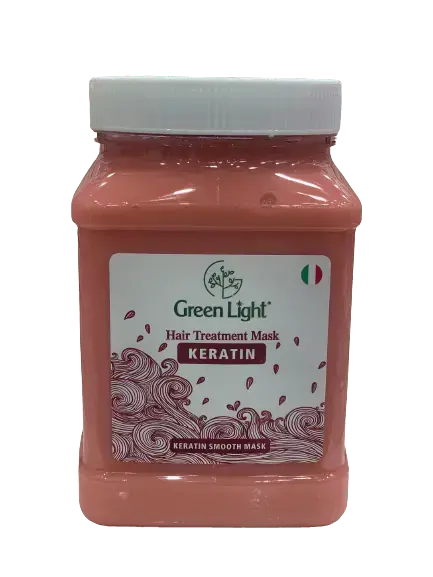 GREEN LIGHT Hair Treatment Mask KERATIN Smooth Mask 2000 ML - DOKAN