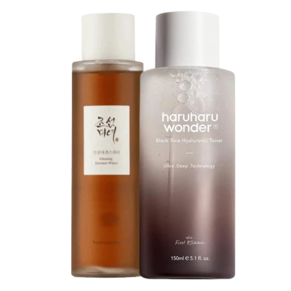 DOKAN HARU HARU Wonder Black Rice Toner & Beauty of Joseon Ginseng Essence Water Set BEAUTY OF JOSEON + HARUHARU