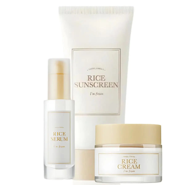 DOKAN I'M FROM Rice Serum, Cream and Sunscreen Set I m From