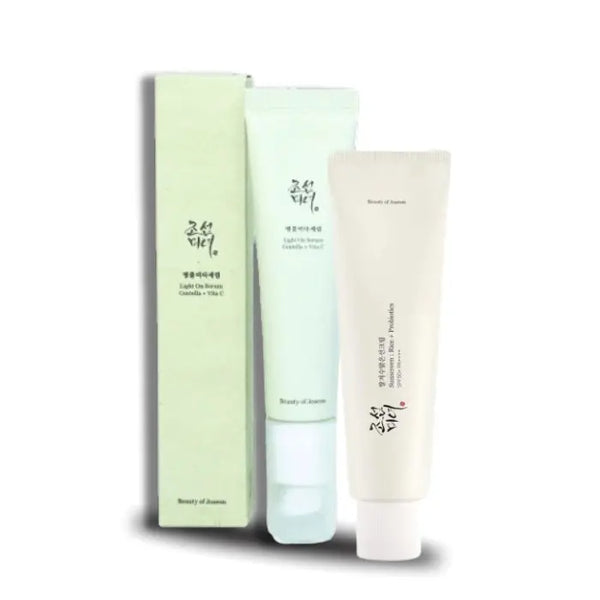 DOKAN Light On Serum Centella + Vita C & Relief Sun Rice + Probiotics SPF50 Beauty of Joseon Set BEAUTY OF JOSEON