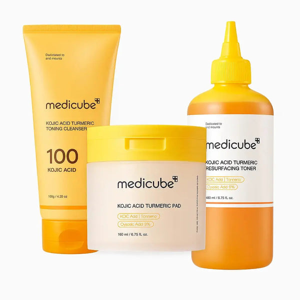 MEDICUBE Kojic Acid Turmeric Brightening Skincare Set (Cleanser + Toner + Pads) Medicube JOLIE'S