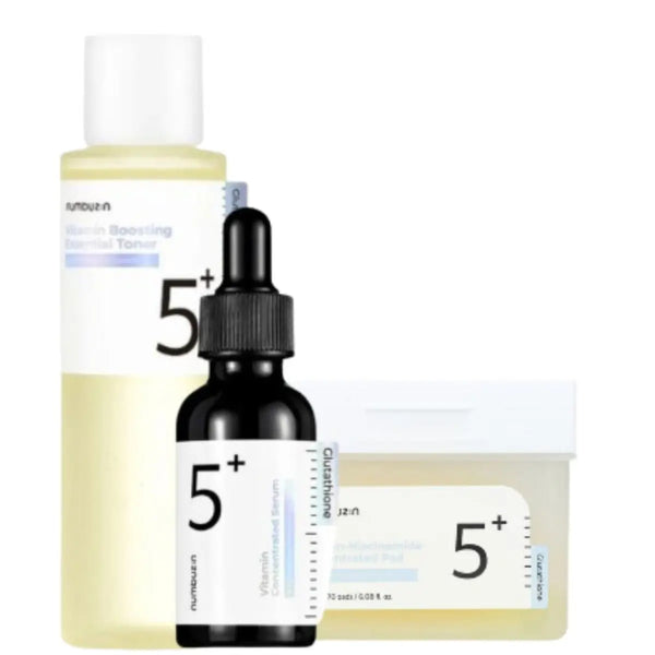 DOKAN NUMBUZIN Vitamin Boosting Toner, Contrasted Serum and Concentrated Pad Numbuzin