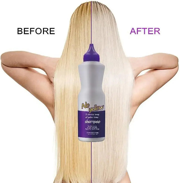 NUSPA 3 Minutes Purple No Yellow Shampoo Moisturizing Shimmer Correction Sulfate Free Argan Oil Keratin Protein Infused for Color Correction 500 ML - DOKAN