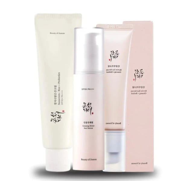 DOKAN Revive Eye Serum & Ginseng Moise Sun Serum & Relief Sun: Rice + Probiotics Beauty of Joseon Set BEAUTY OF JOSEON