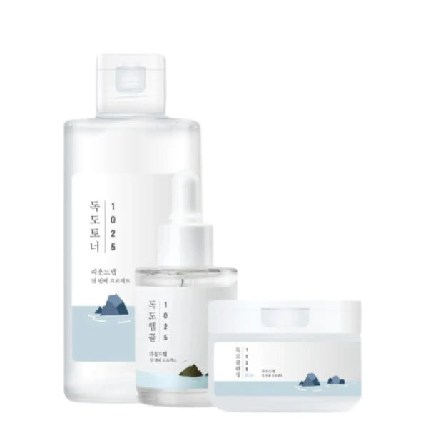 DOKAN ROUND LAB Toner, Serum and Cleansing Balm Set Round lab